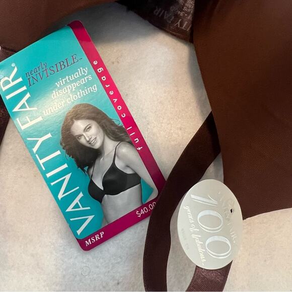 Vanity Fair womens Nearly Invisible Full Coverage Underwire Bra Cappuccino 34DD - Picture 6 of 7